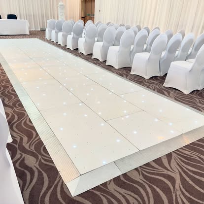 Long white starlight dance floor runway
