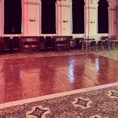 Traditional parquet dance floor