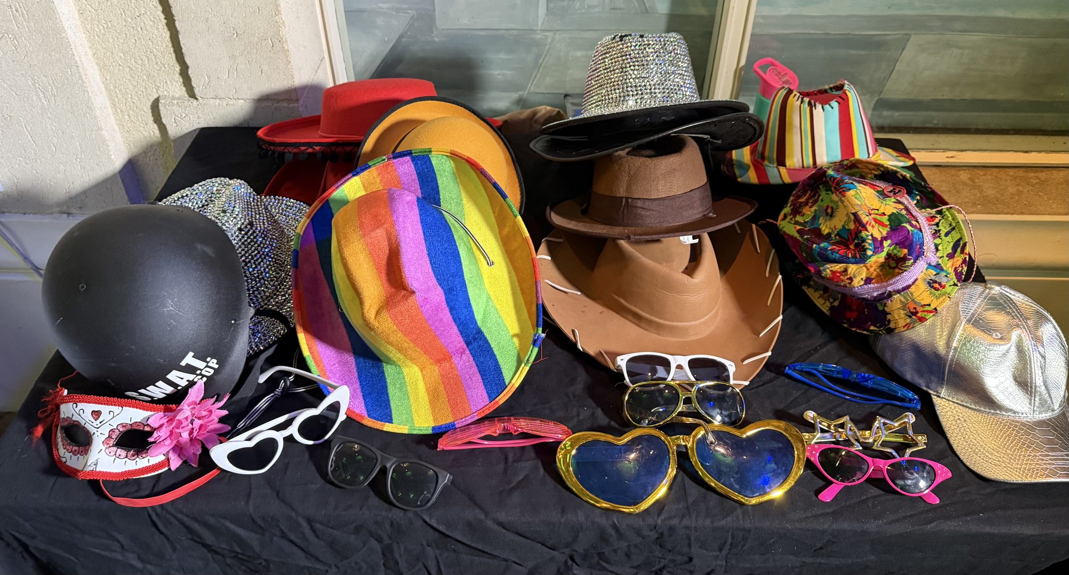 Party props supplied for the wedding celebration at Nailcote Hall