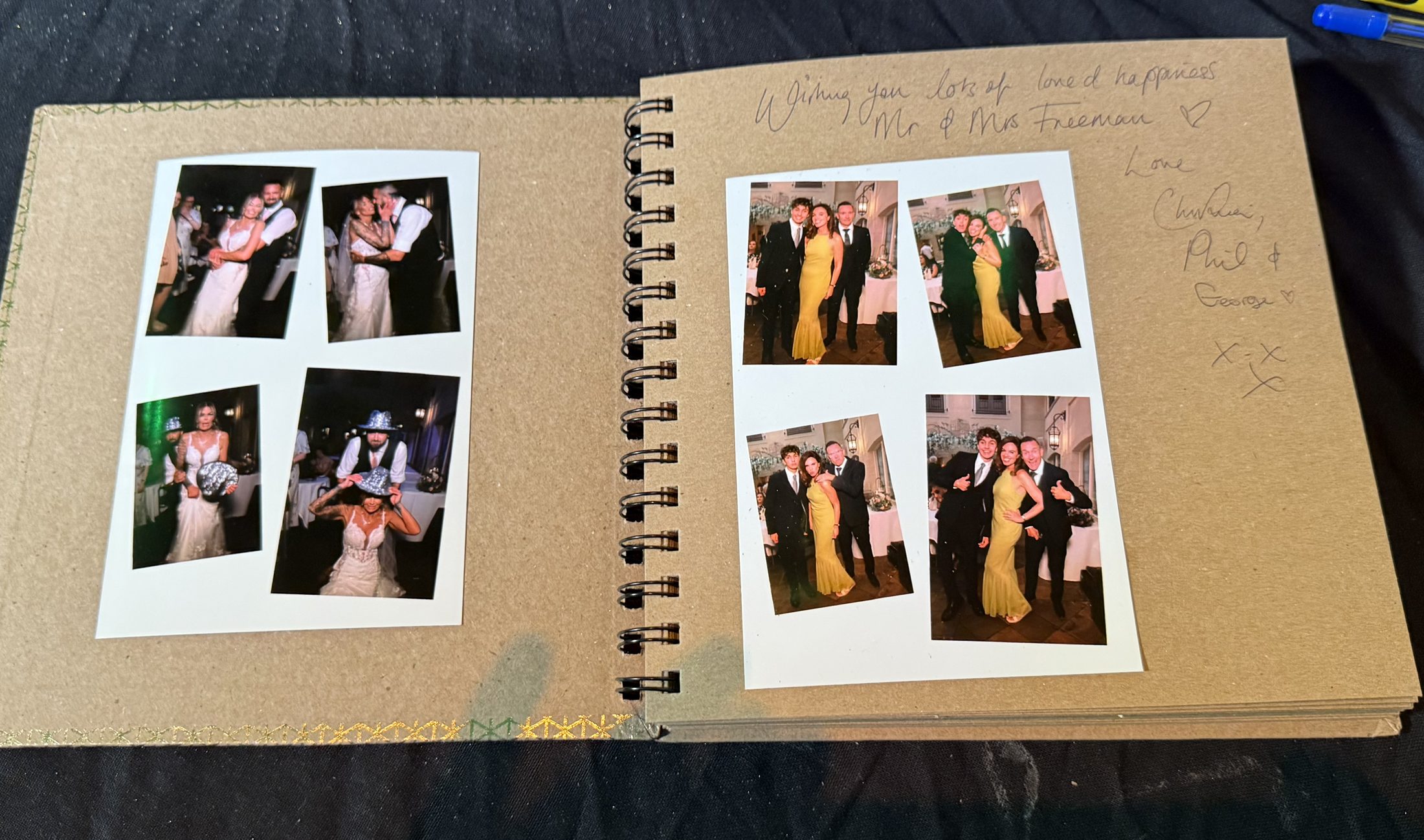 Wedding photo album from the celebration at Nailcote Hall