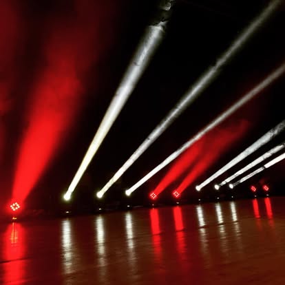 Red and white beam lighting effects