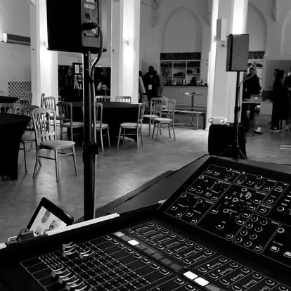 Sound control position for a small event
