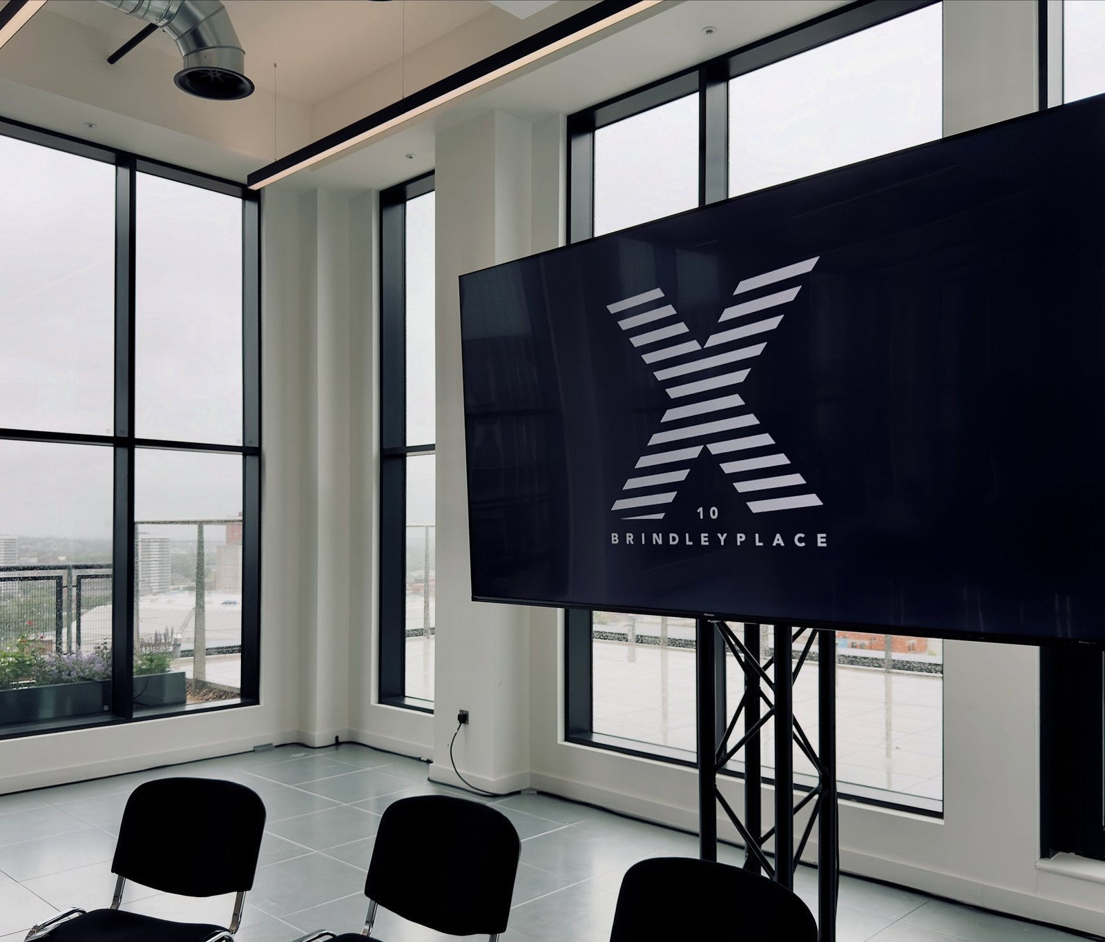 Large screen TV hire for a meeting space