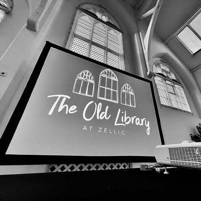 Large projection screen in a heritage venue