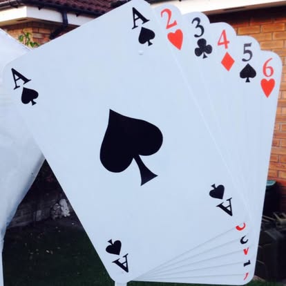 Giant playing card prop