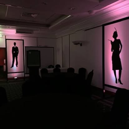 Silhouette prop set for themed event decor