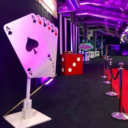 Las Vegas themed prop walkway