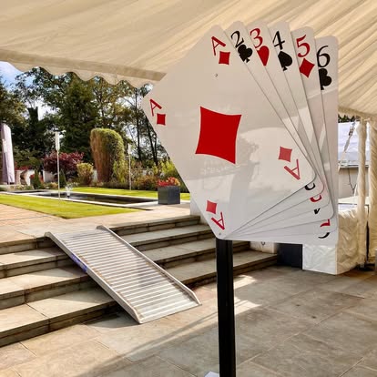 Giant diamond playing card prop