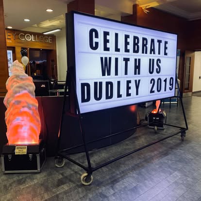 Lightbox sign prop for event branding