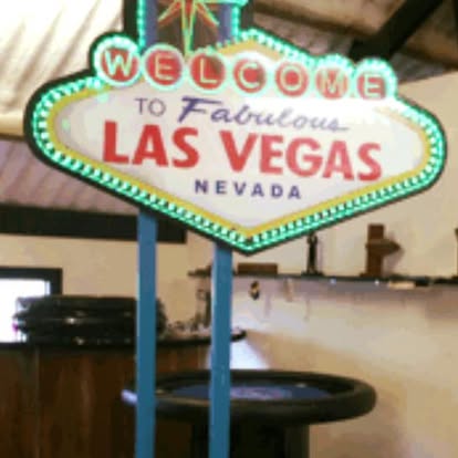 Las Vegas sign prop close-up
