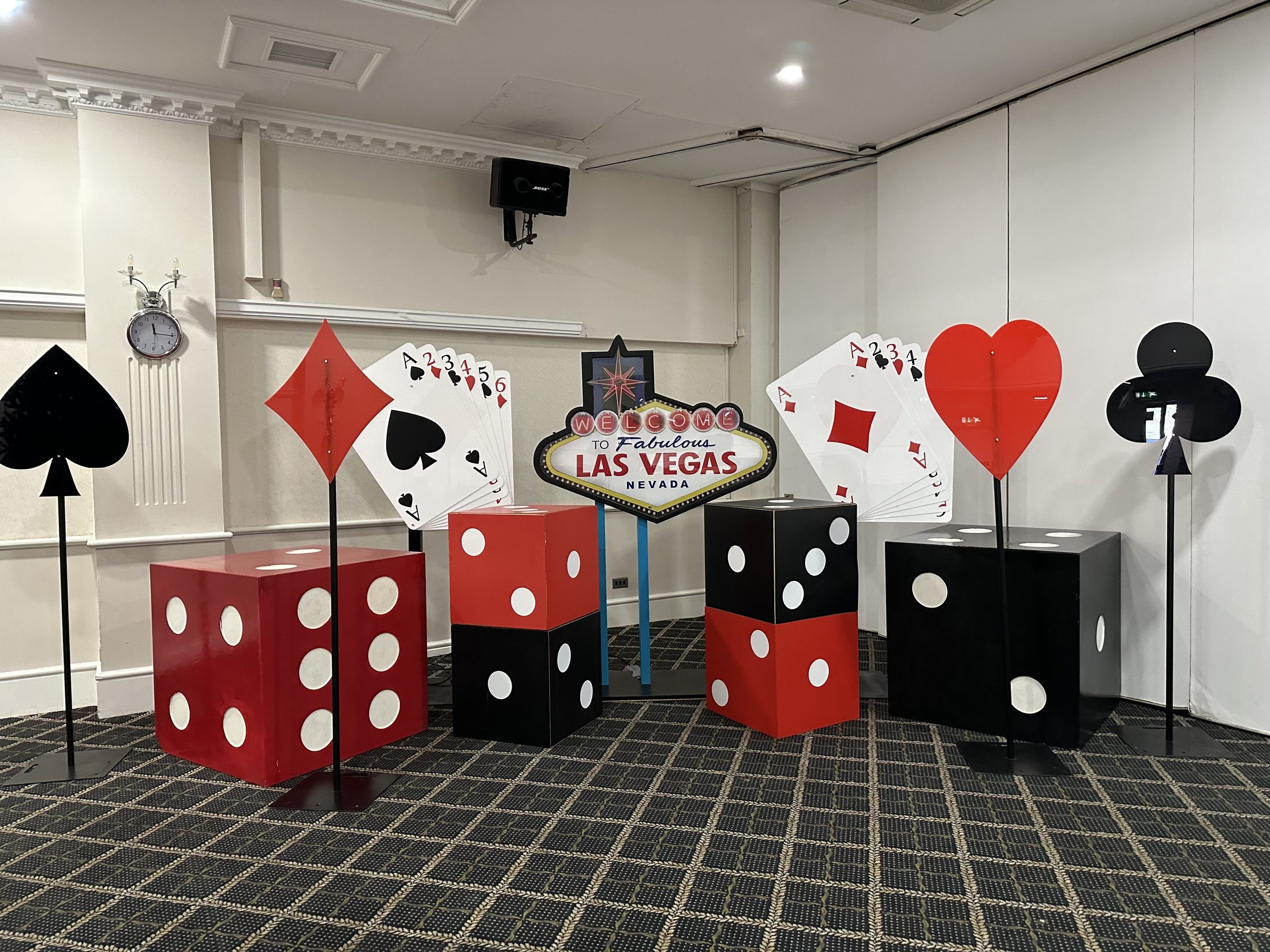 Casino and Las Vegas themed props for hire in Birmingham