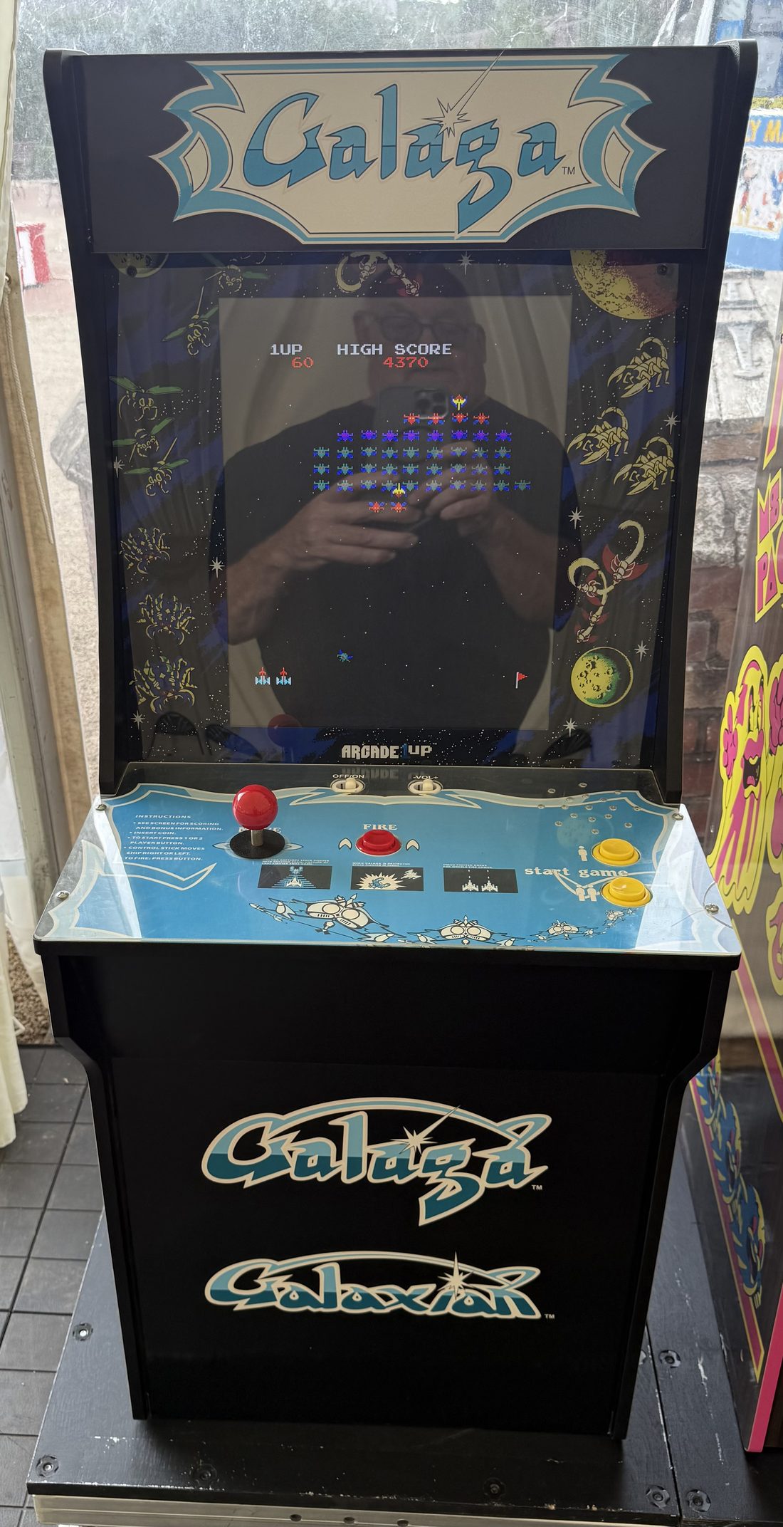 Galaga retro arcade machine for themed event entertainment hire