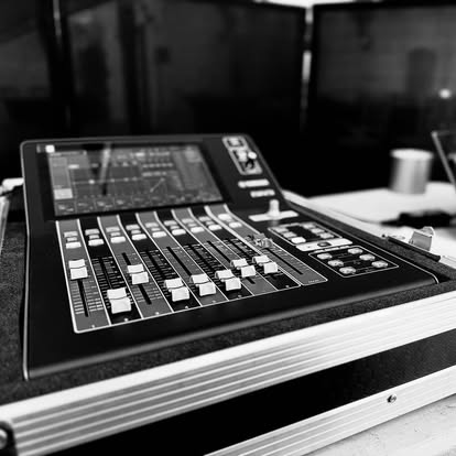Digital sound console close-up