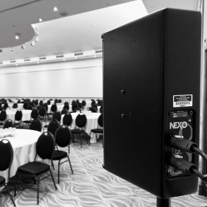 Event speaker close-up in a banquet room