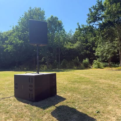 Outdoor subwoofer and speaker stack