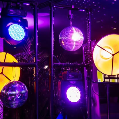 Mirror ball and lighting effects display