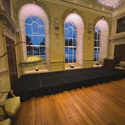 Stage platform in a grand heritage room