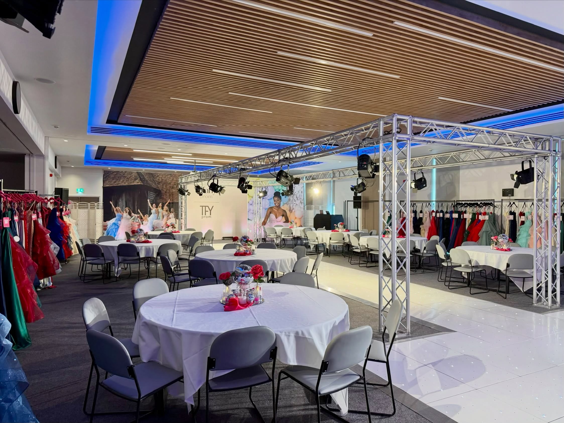 Fashion show and catwalk event setup