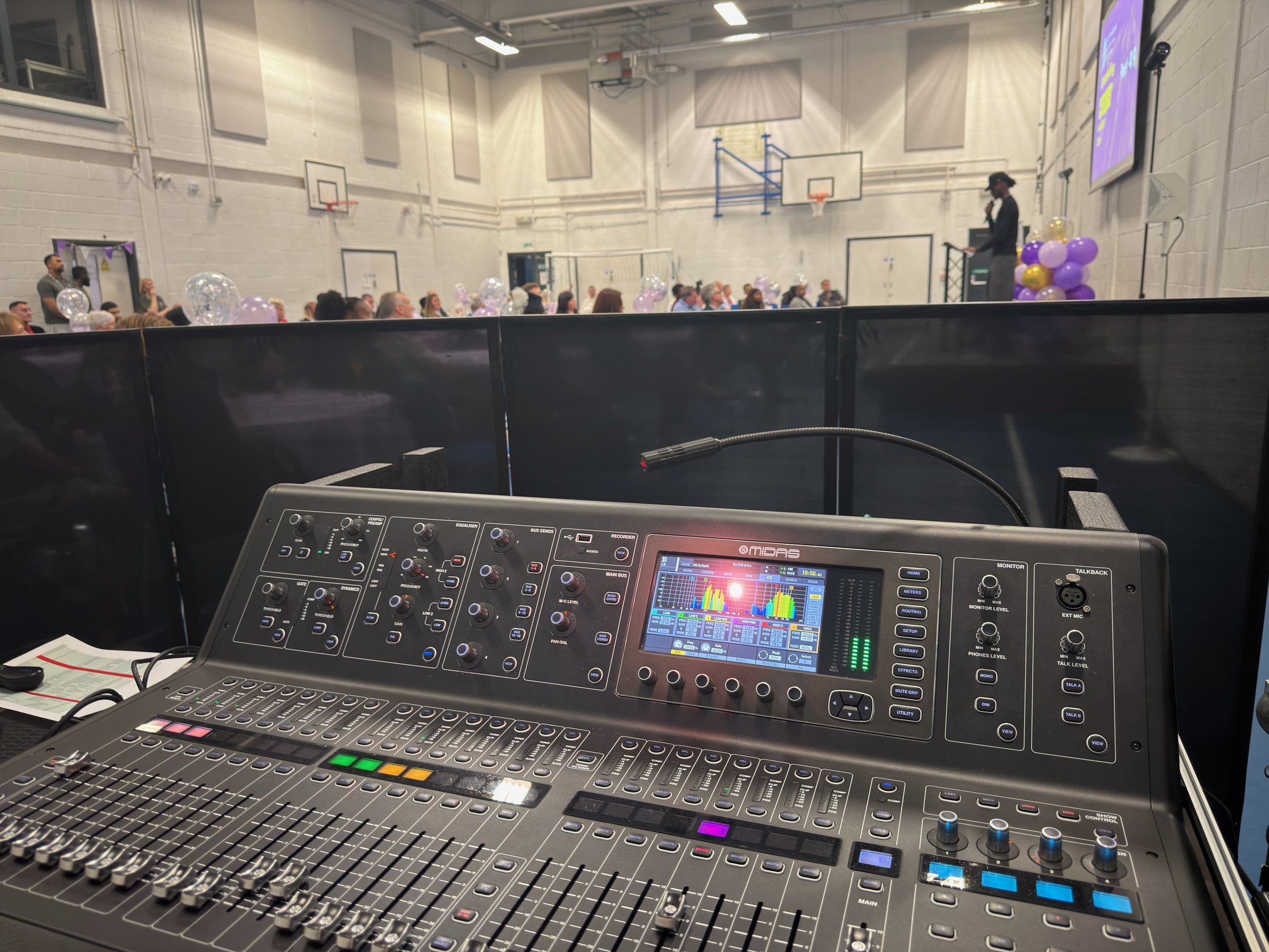 Sound desk and event audio control supplied for the West Midlands Police Awards